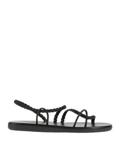 Ancient Greek Sandals Woman Sandals Black Size 7 Synthetic Material