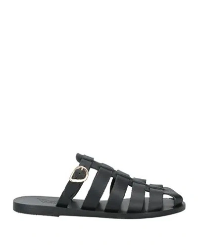 Ancient Greek Sandals Cosmia Slippers In Black