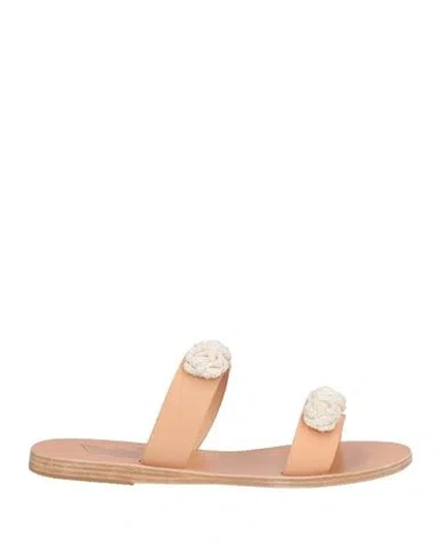 Ancient Greek Sandals Woman Sandals Blush Size 6 Cowhide In Pink