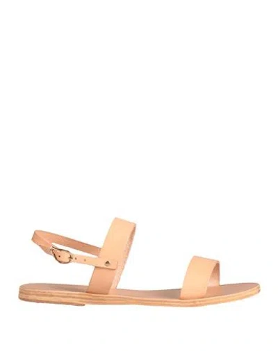 Ancient Greek Sandals Woman Sandals Blush Size 9 Cowhide In Pink