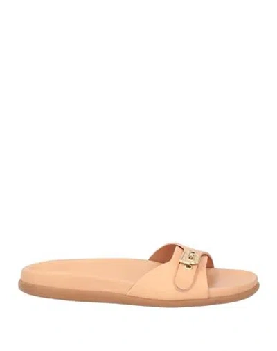 Ancient Greek Sandals Odi Buckle-fastened Slides In Pink