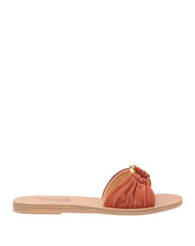 Ancient Greek Sandals Woman Sandals Brick Size 8 Leather