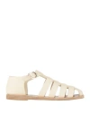 Ancient Greek Sandals Homeria Leather Fisherman Sandals In Off White