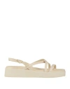 Ancient Greek Sandals Crossover-strap Leather Sandals In White