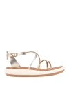 Ancient Greek Sandals Anastasia Metallic Flatform Sandals In Gold