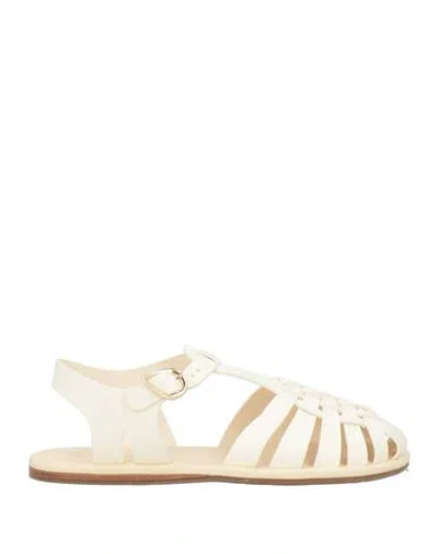 Ancient Greek Sandals Woman Sandals Ivory Size 5 Leather In White