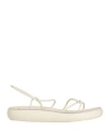 Ancient Greek Sandals Woman Sandals Ivory Size 8 Leather In White