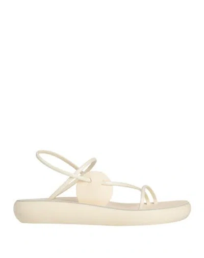 Ancient Greek Sandals Woman Sandals Ivory Size 8 Leather