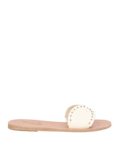 Ancient Greek Sandals Woman Sandals Off White Size 6 Leather