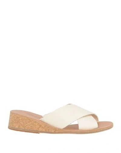 Ancient Greek Sandals Woman Sandals Off White Size 6 Leather