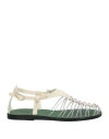 Ancient Greek Sandals Woman Sandals Off White Size 8 Cowhide In Off White