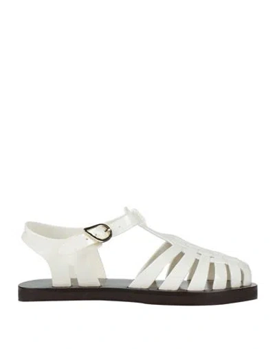 Ancient Greek Sandals Woman Sandals White Size 8 Rubber