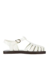 Ancient Greek Sandals Woman Sandals White Size 8 Rubber In White
