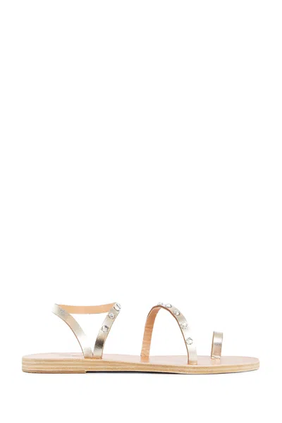Ancient Greek Sandals Woman Silver Sandals & Slides In Gold