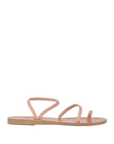 Ancient Greek Sandals Woman Thong Sandal Antique Rose Size 11 Leather In Brown