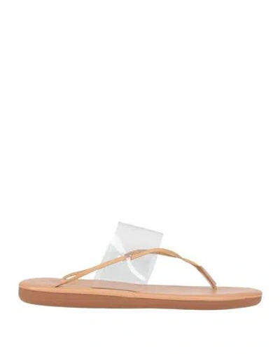 Ancient Greek Sandals Woman Thong Sandal Beige Size 8 Leather, Plastic