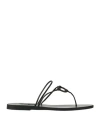 Ancient Greek Sandals Woman Thong Sandal Black Size 8 Textile Fibers In Black