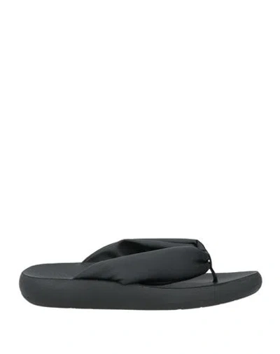 Ancient Greek Sandals Woman Thong Sandal Black Size 5 Soft Leather