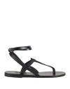 Ancient Greek Sandals Woman Thong Sandal Black Size 7 Cowhide