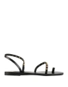 Ancient Greek Sandals Apli Eleftheria Crystal-embellished Leather Sandals In Black