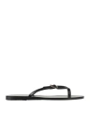 Ancient Greek Sandals Leather Slip-on Flip Flops In Black