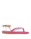 Ancient Greek Sandals Woman Thong Sandal Fuchsia Size 8 Leather