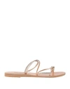Ancient Greek Sandals Woman Thong Sandal Gold Size 9 Textile Fibers In Gold