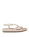 Ancient Greek Sandals Woman Thong Sandal Ivory Size 7 Soft Leather In White