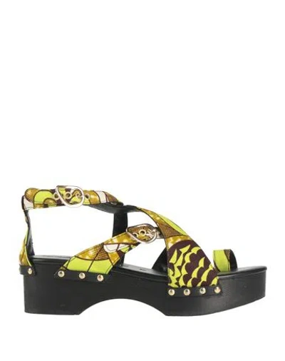 Ancient Greek Sandals Woman Thong Sandal Lime Green Size 8 Textile Fibers