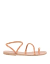 Ancient Greek Sandals Woman Thong Sandal Orange Size 8 Leather