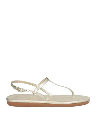 Ancient Greek Sandals Lito Logo-debossed Metallic Leather Sandals In Grey