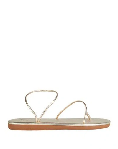 Ancient Greek Sandals Kansiz Flat Sandals In Platinum