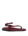 Ancient Greek Sandals Woman Thong Sandal Plum Size 8 Textile Fibers In Purple