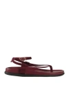 Ancient Greek Sandals Woman Thong Sandal Plum Size 8 Textile Fibers In Purple
