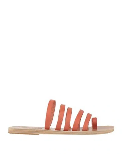 Ancient Greek Sandals Woman Thong Sandal Salmon Pink Size 8 Leather
