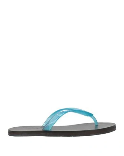 Ancient Greek Sandals Woman Thong Sandal Sky Blue Size 7 Rubber