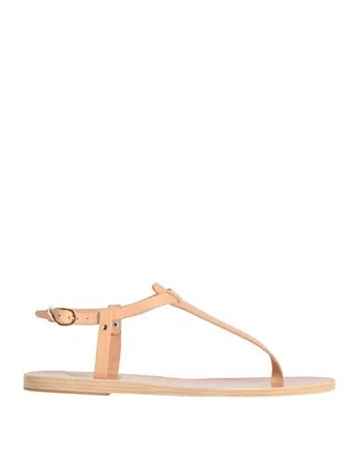 Ancient Greek Sandals Woman Thong Sandal Tan Size 7 Cowhide In Brown