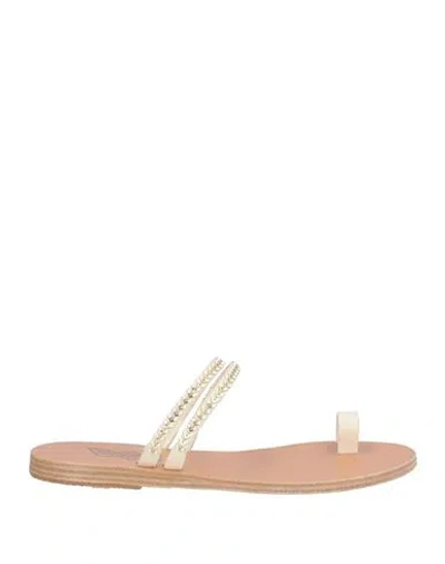 ANCIENT GREEK SANDALS ANCIENT GREEK SANDALS WOMAN THONG SANDAL WHITE SIZE 7 COWHIDE