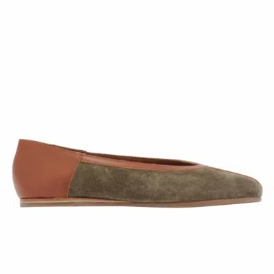 Ancient Greek Sandals Women's Aeropi Suede Ballet Flat In Khaki/t-moro In Multi