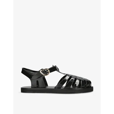Ancient Greek Sandals Homeria Jelly Flat Sandals In Black