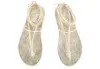 Shop Ancient Greek Sandals Women's Chordi Flip Flop In Platinum In Silver