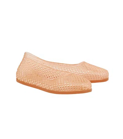 Ancient Greek Sandals Iro Transparent Jelly Ballerina Flats In Nude