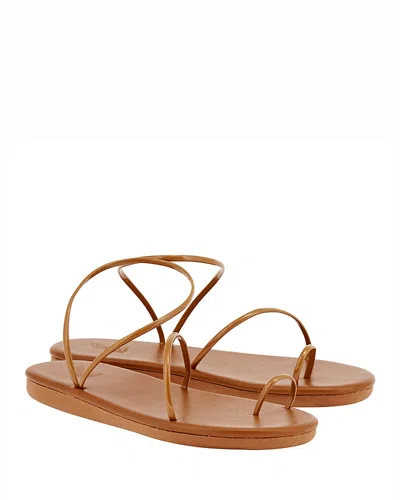 Ancient Greek Sandals Faux Leather Kansiz Sandals In Brown