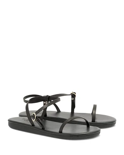 Ancient Greek Sandals Women's Niove Strappy Platform Flip Flops In Black