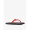 Ancient Greek Sandals Saionara Jelly Pvc Flip Flops In Red/other