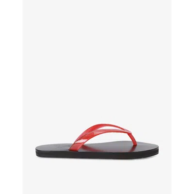 Ancient Greek Sandals Saionara Jelly Flip Flops In Red