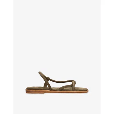 Ancient Greek Sandals Womens  Bomba Suede Sandals In Brown