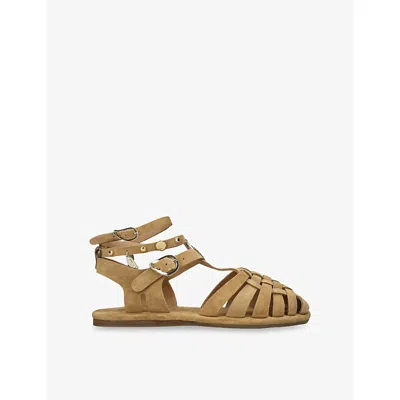 Ancient Greek Sandals Suede Karina Sandals In Brown