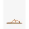 Ancient Greek Sandals Leather Armos Sandals In Beige