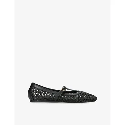 Ancient Greek Sandals Womens  Aerati Raffia Ballet Flats In Black